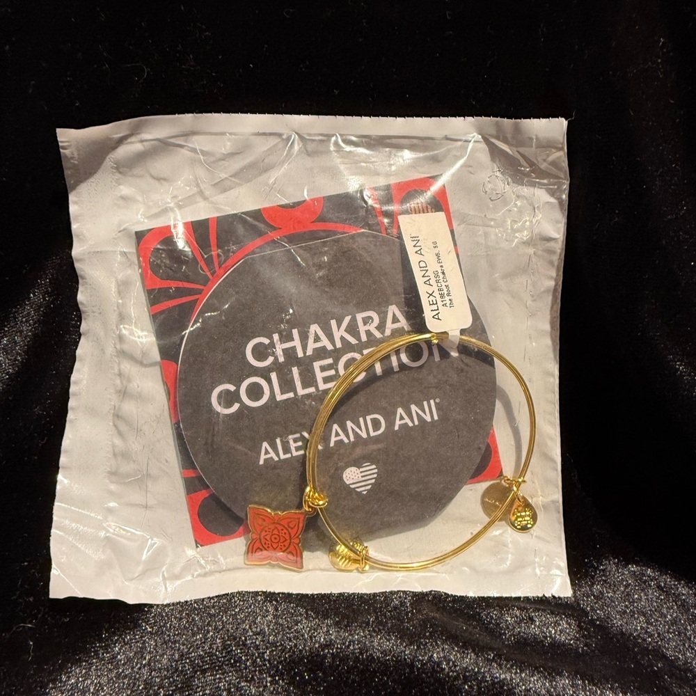 Alex and Ani Gold Charm Bangle Chakra collection root